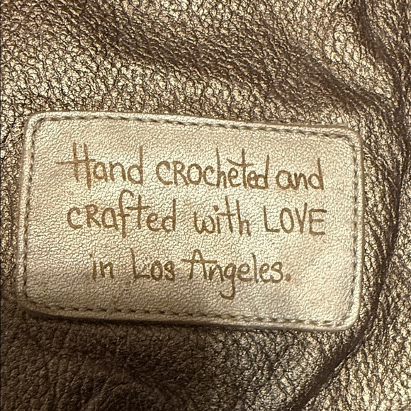 Brighton Chic Bronze and Tan Crochet Shoulder Bag A552752 - Picture 8 of 12